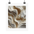 Origins abstract plaster wall art with sculptural ivory and warm beige layered stone texture