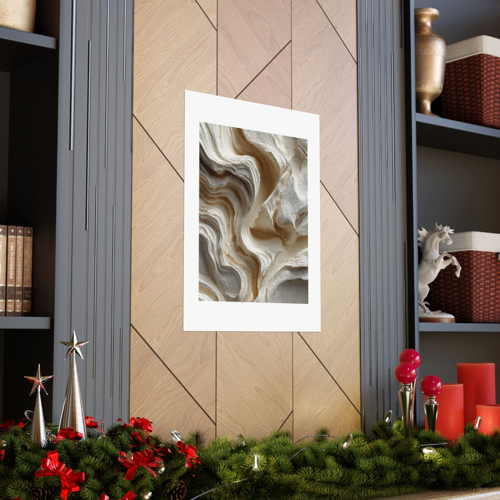 Origins Abstract Plaster Wall Art | Organic Neutral Texture Poster | Wabi Sabi Sculptural Print