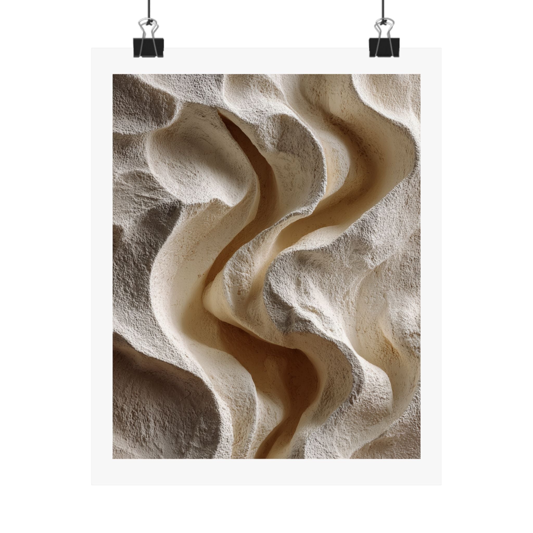 Horizon Abstract Sandstone Texture Wall Art | Neutral Wabi Sabi Poster | Beige Minimal Print