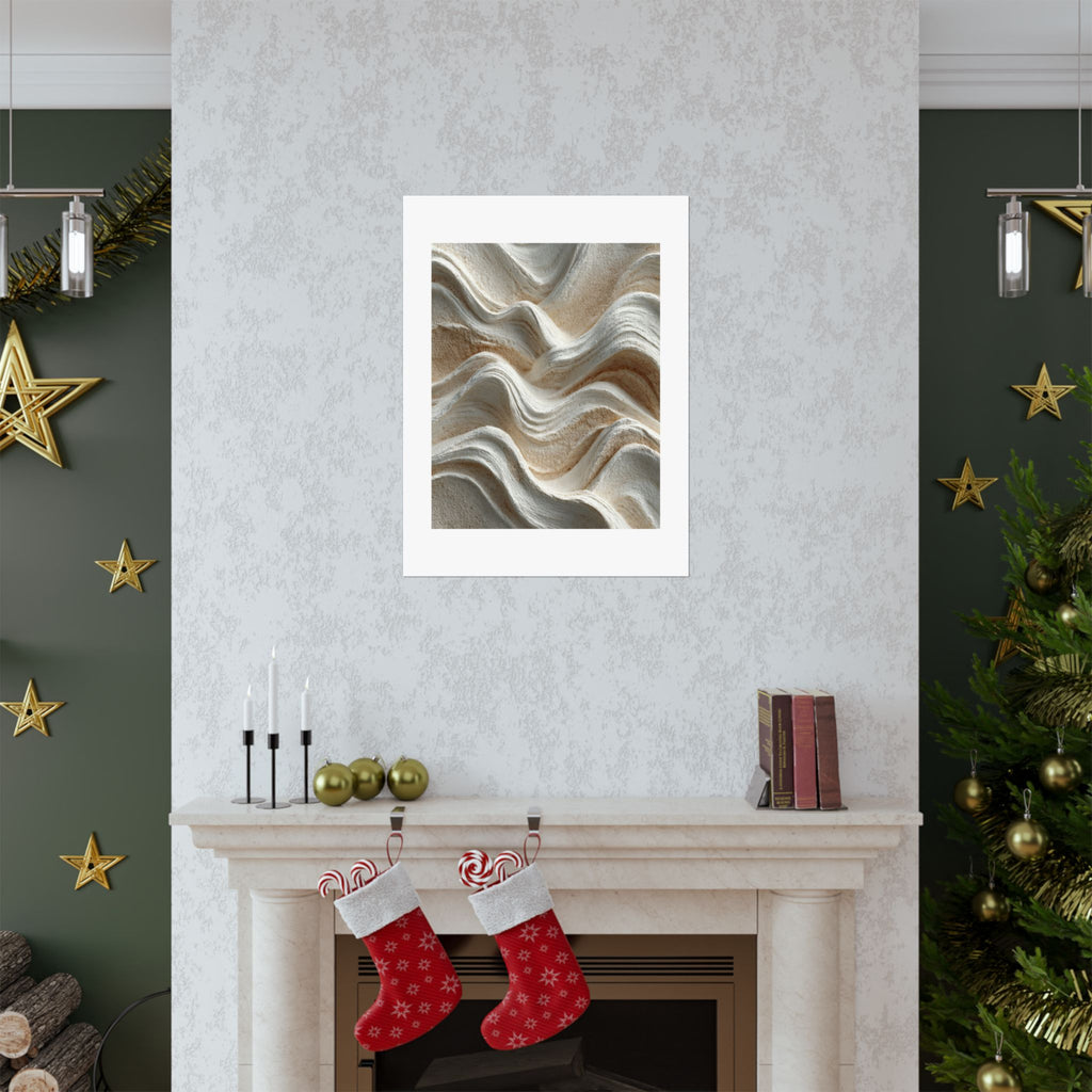 Flowing Dune Abstract Wall Art | Neutral Organic Modern Poster | Wabi-Sabi Textured Print