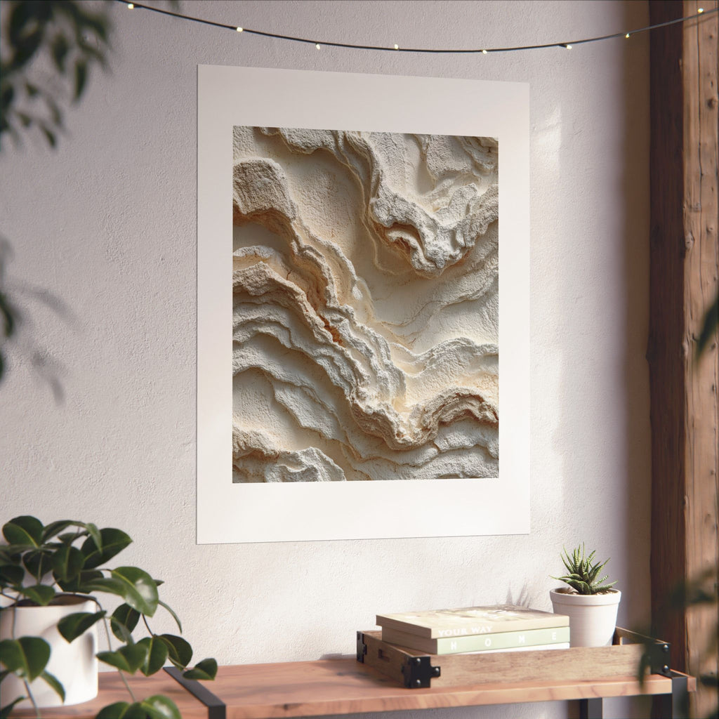 Terra Layered Abstract Wall Art | Textured Earth Tone Poster | Neutral Organic Modern Print