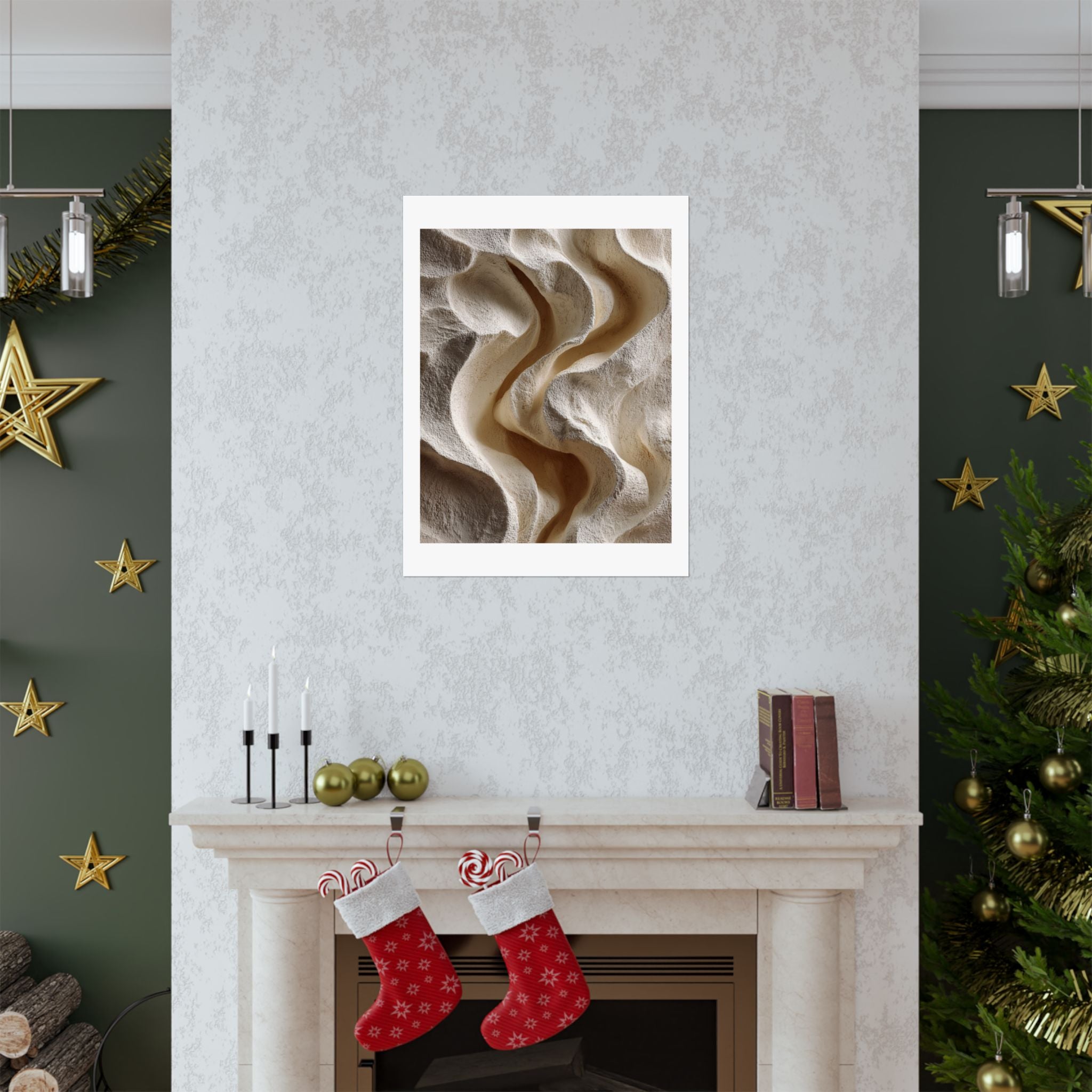 Horizon Abstract Sandstone Texture Wall Art | Neutral Wabi Sabi Poster | Beige Minimal Print