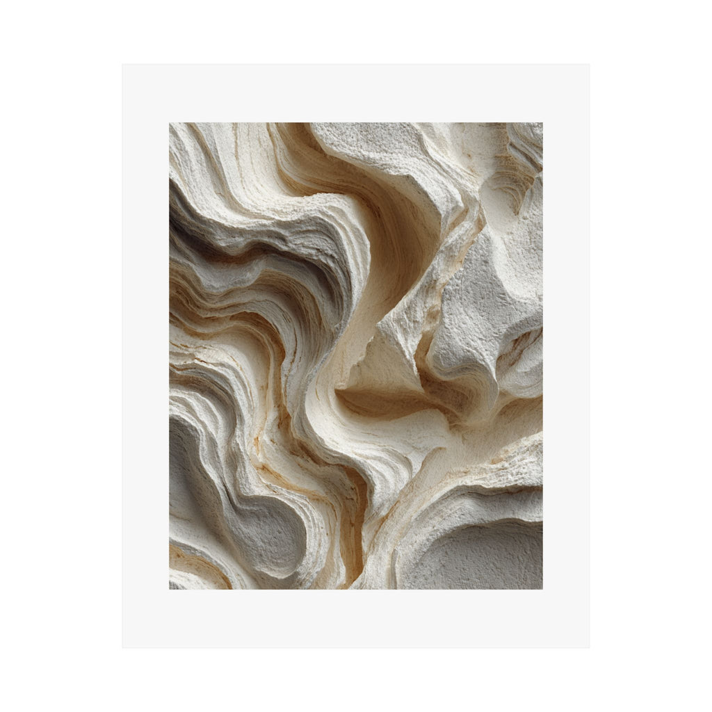 Origins Abstract Plaster Wall Art | Organic Neutral Texture Poster | Wabi Sabi Sculptural Print