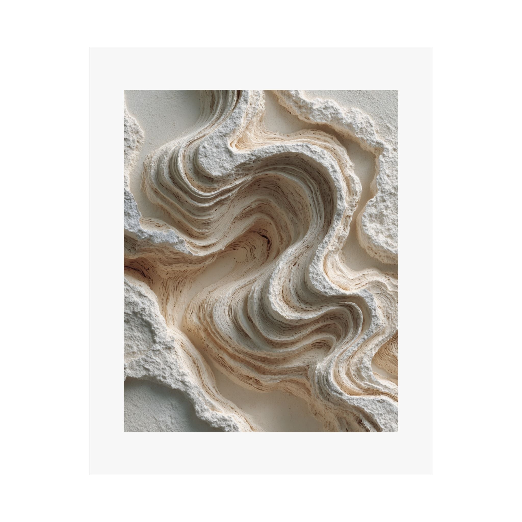 Dune Flow Abstract Wall Art | Sculptural Sand Texture Poster | Neutral Organic Modern Print