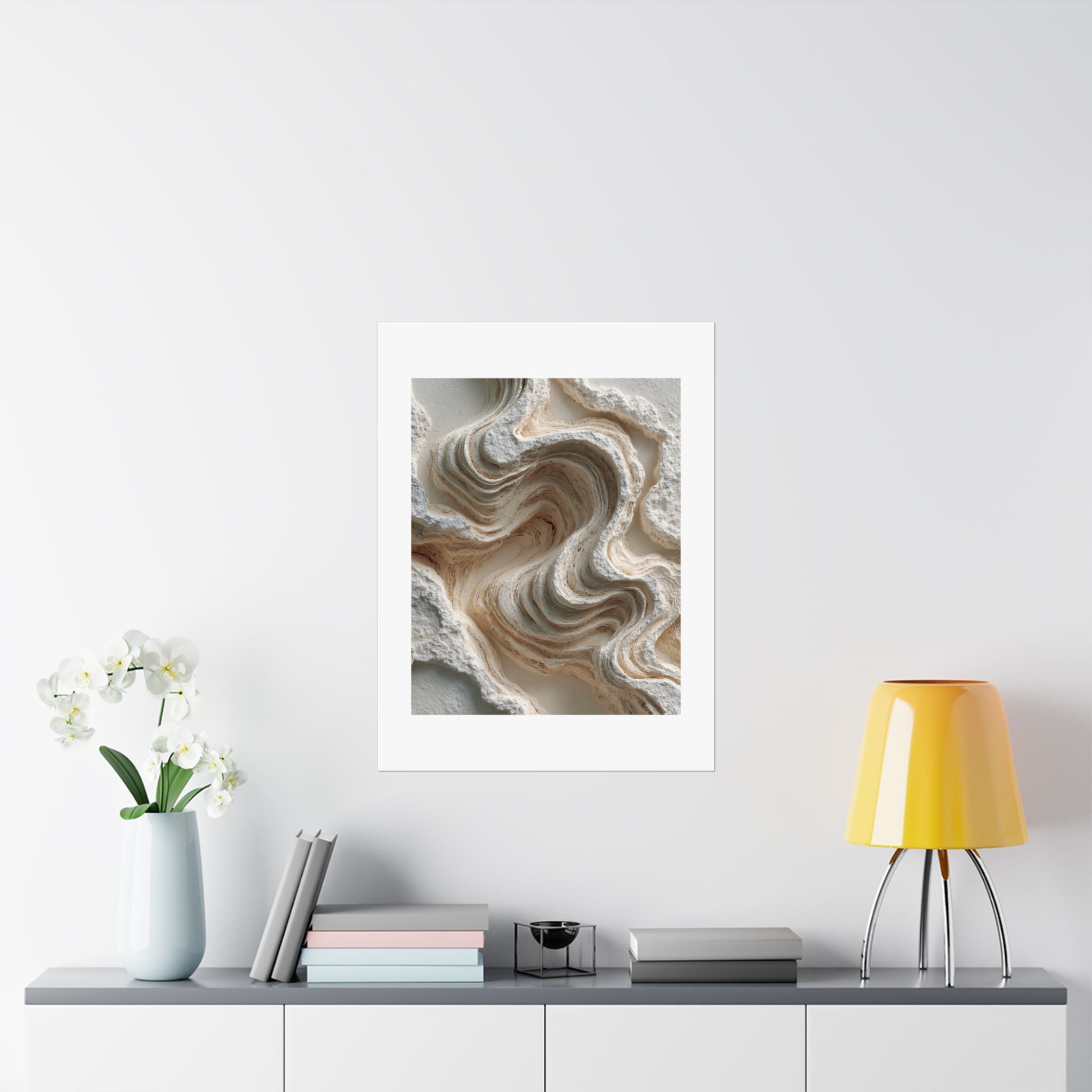 Dune Flow Abstract Wall Art | Sculptural Sand Texture Poster | Neutral Organic Modern Print