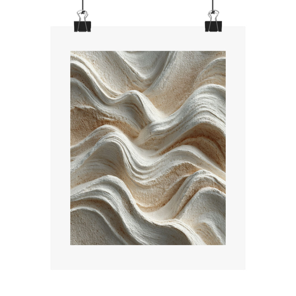 Flowing dune abstract wall art with layered cream and sand wave textures for Organic Modern and Wabi-Sabi interiors.
