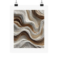 Sculpted contour abstract wall art with layered cream, sand, and earthy brown textures for Organic Modern and Wabi-Sabi interiors.
