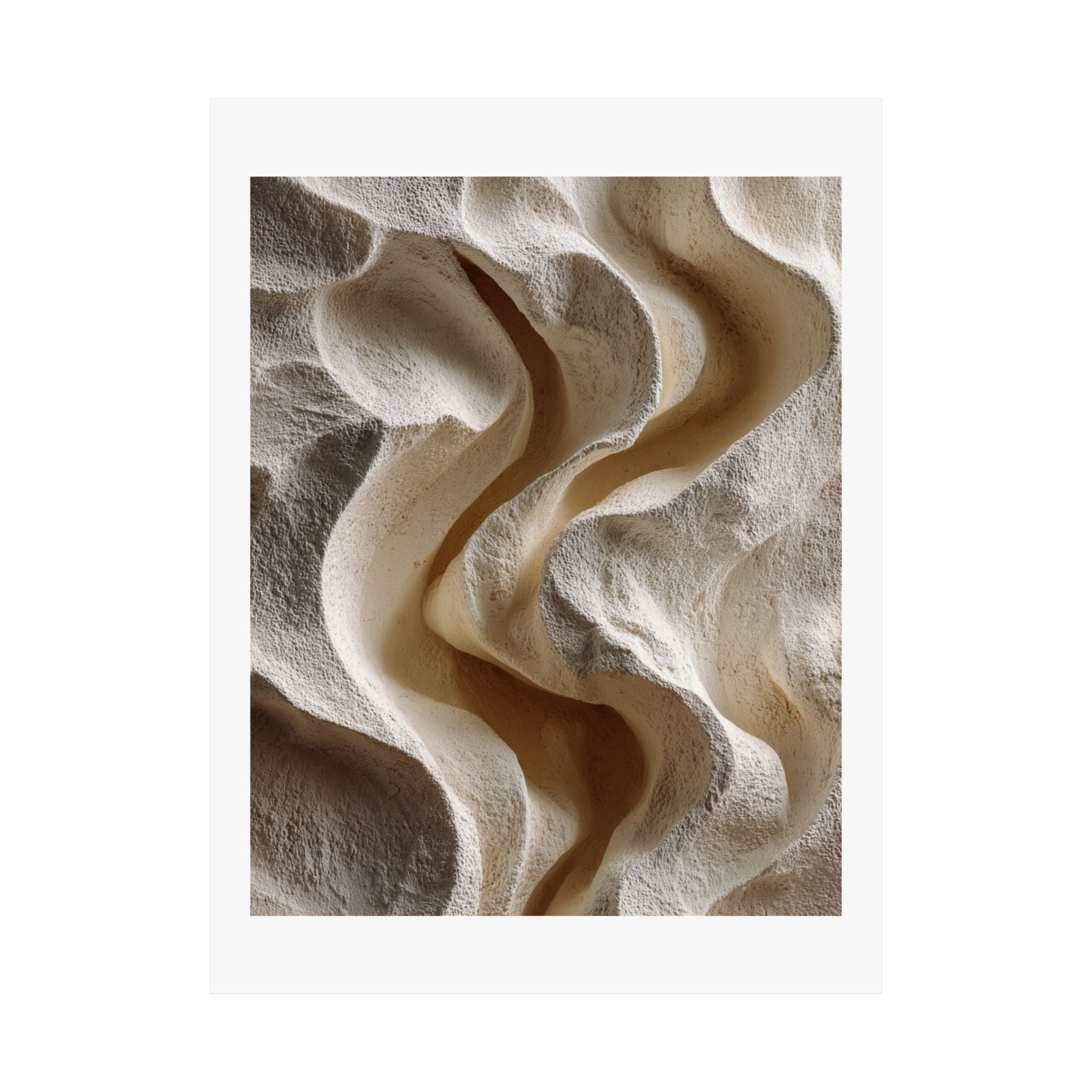 Horizon Abstract Sandstone Texture Wall Art | Neutral Wabi Sabi Poster | Beige Minimal Print