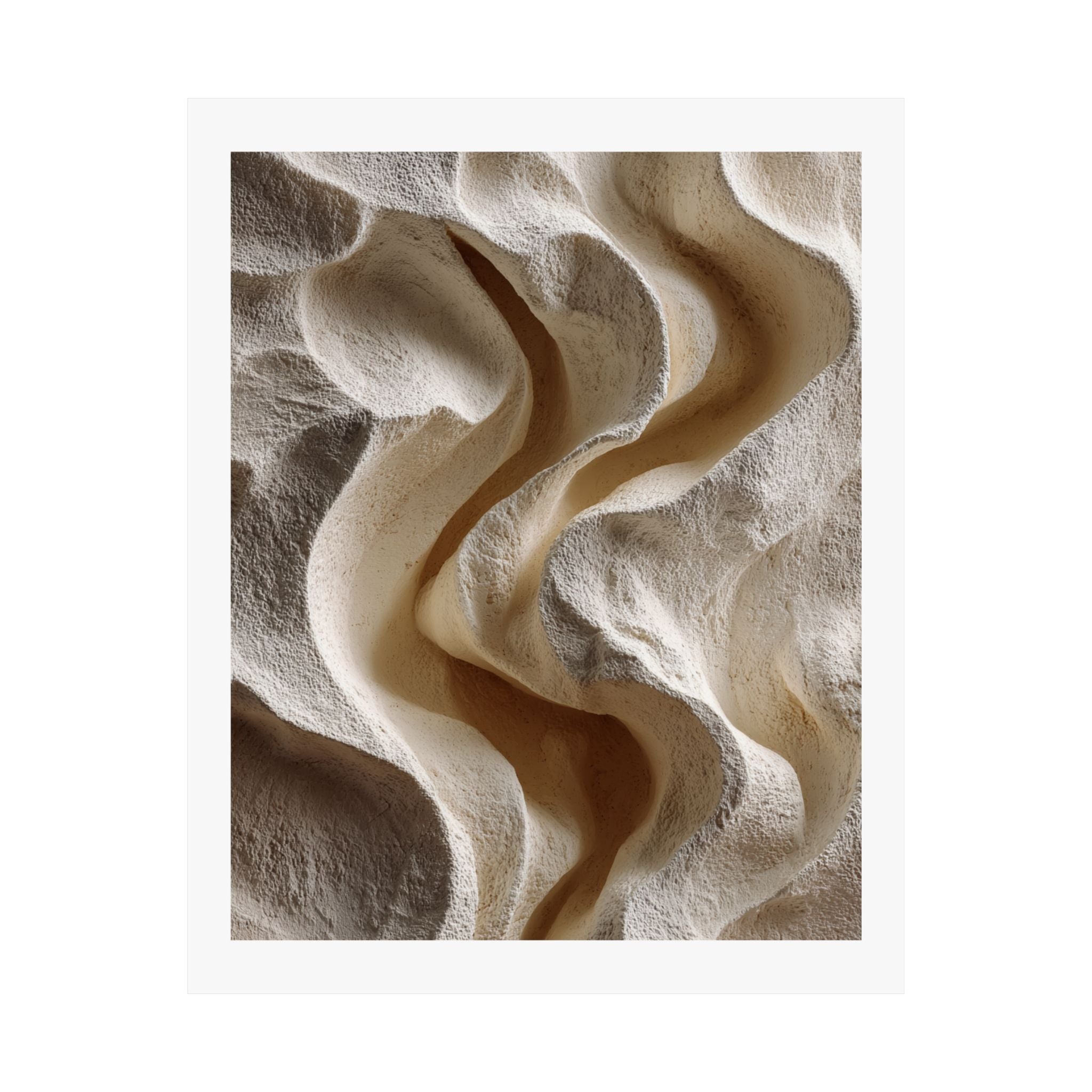Horizon Abstract Sandstone Texture Wall Art | Neutral Wabi Sabi Poster | Beige Minimal Print
