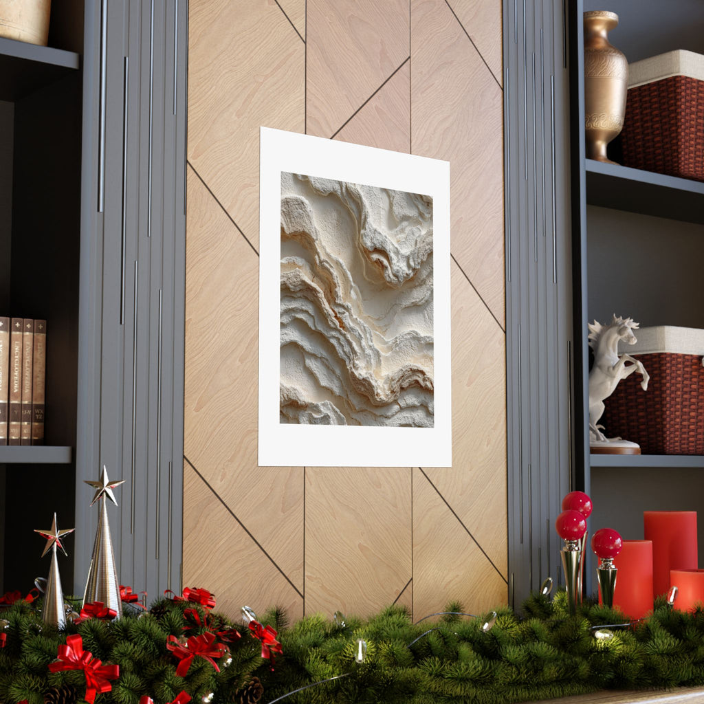 Terra Layered Abstract Wall Art | Textured Earth Tone Poster | Neutral Organic Modern Print