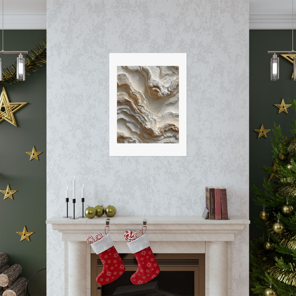 Terra Layered Abstract Wall Art | Textured Earth Tone Poster | Neutral Organic Modern Print