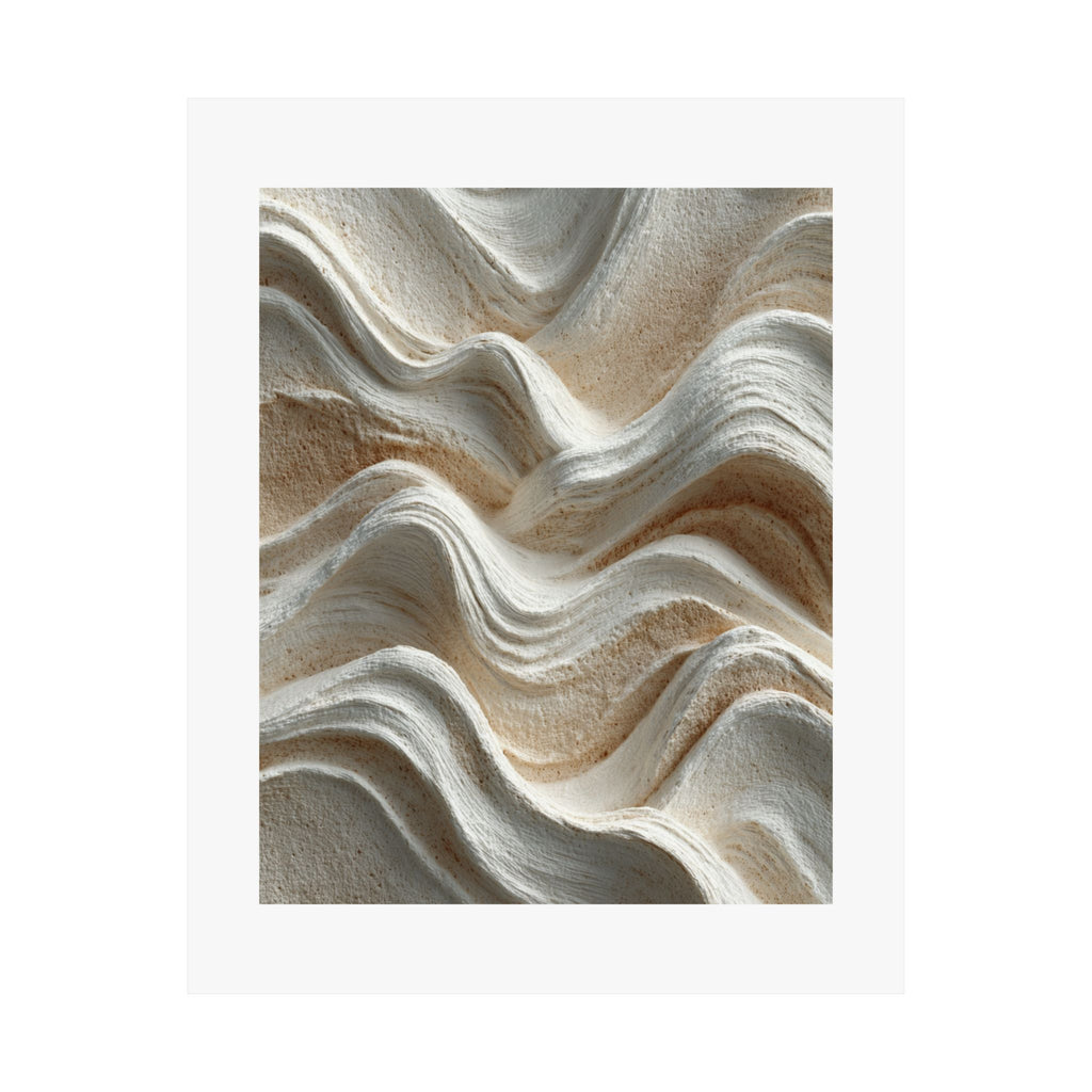 Flowing Dune Abstract Wall Art | Neutral Organic Modern Poster | Wabi-Sabi Textured Print