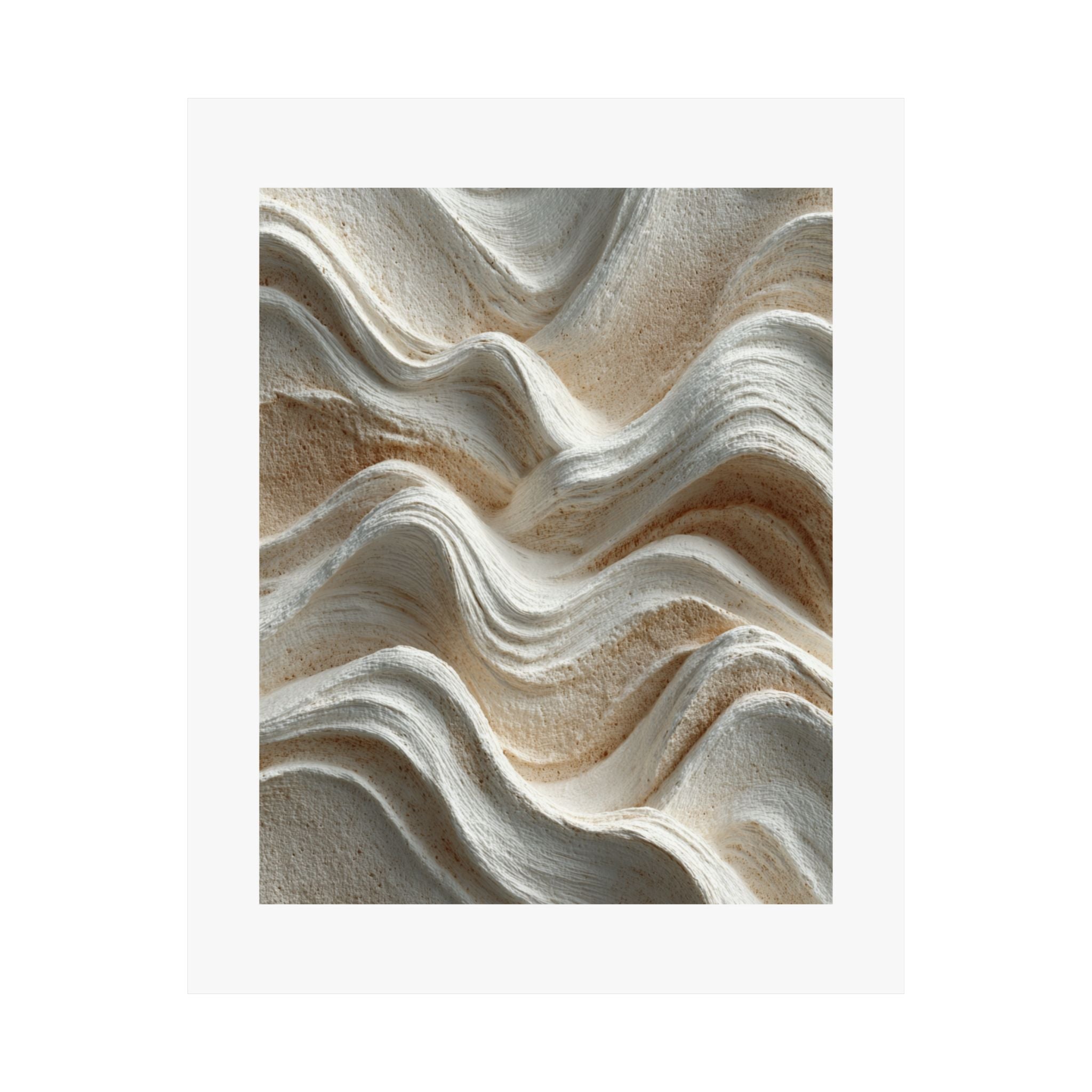 Flowing Dune Abstract Wall Art | Neutral Organic Modern Poster | Wabi-Sabi Textured Print