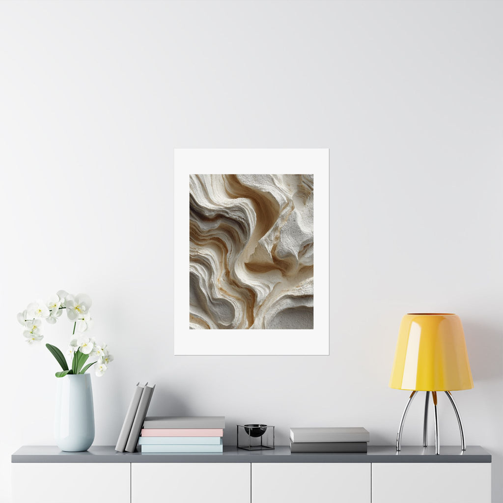 Origins Abstract Plaster Wall Art | Organic Neutral Texture Poster | Wabi Sabi Sculptural Print