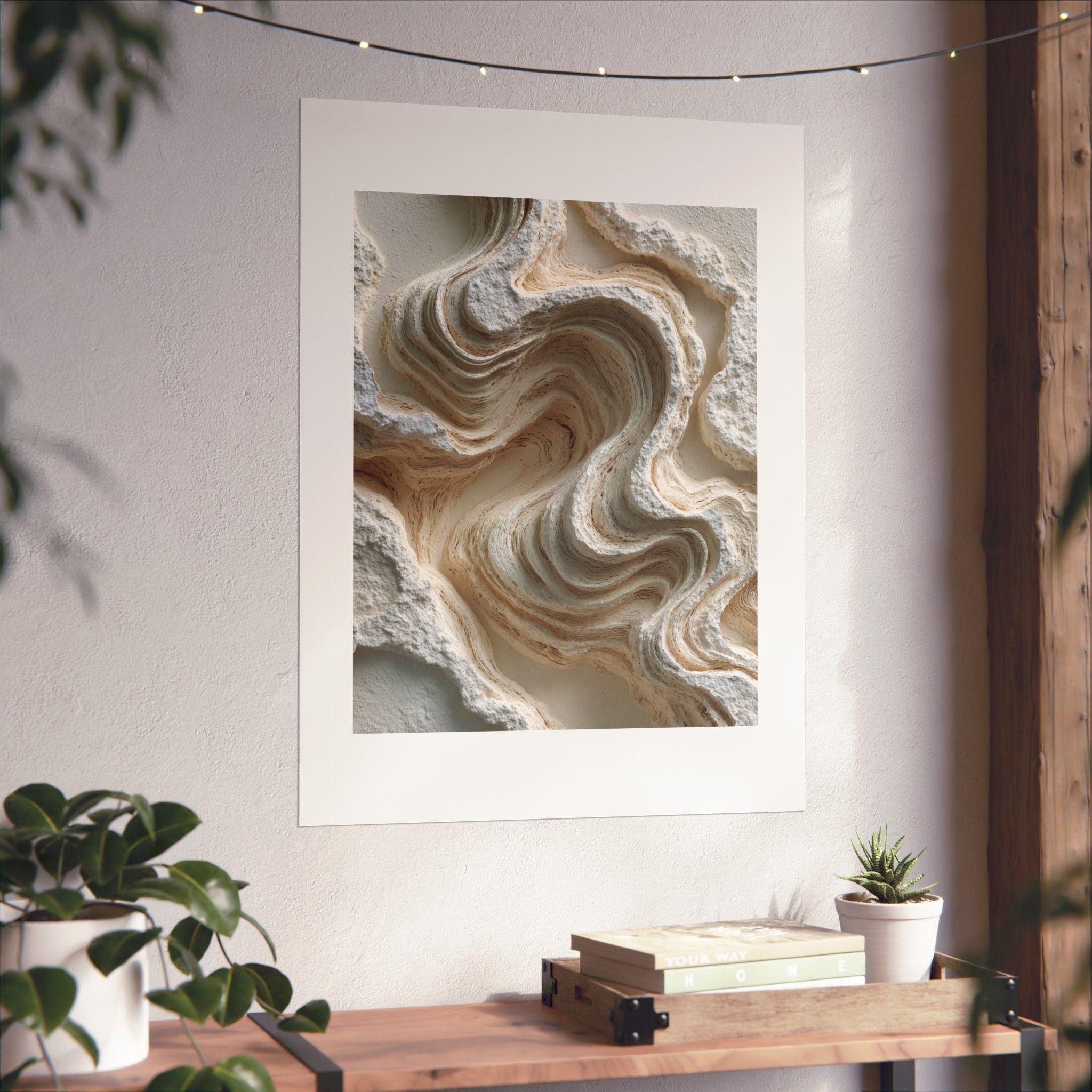 Dune Flow Abstract Wall Art | Sculptural Sand Texture Poster | Neutral Organic Modern Print
