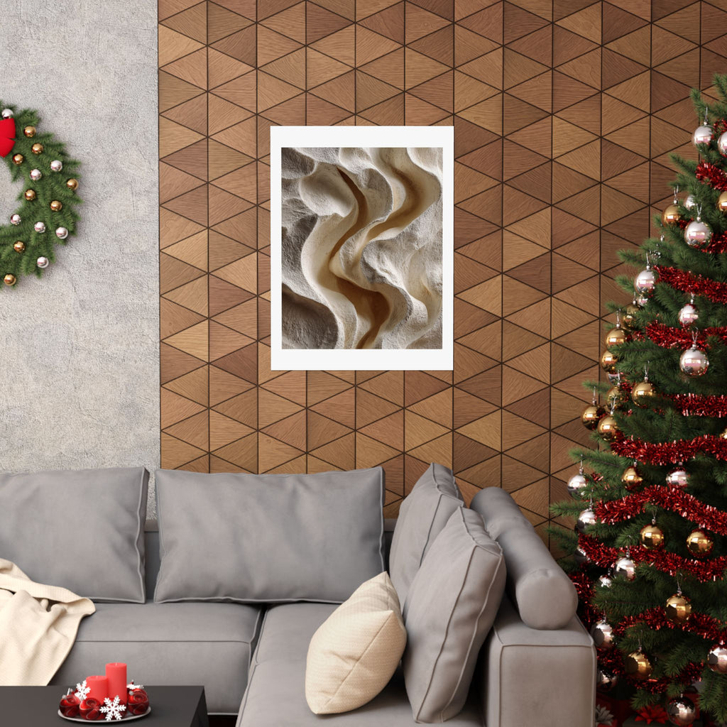 Horizon Abstract Sandstone Texture Wall Art | Neutral Wabi Sabi Poster | Beige Minimal Print