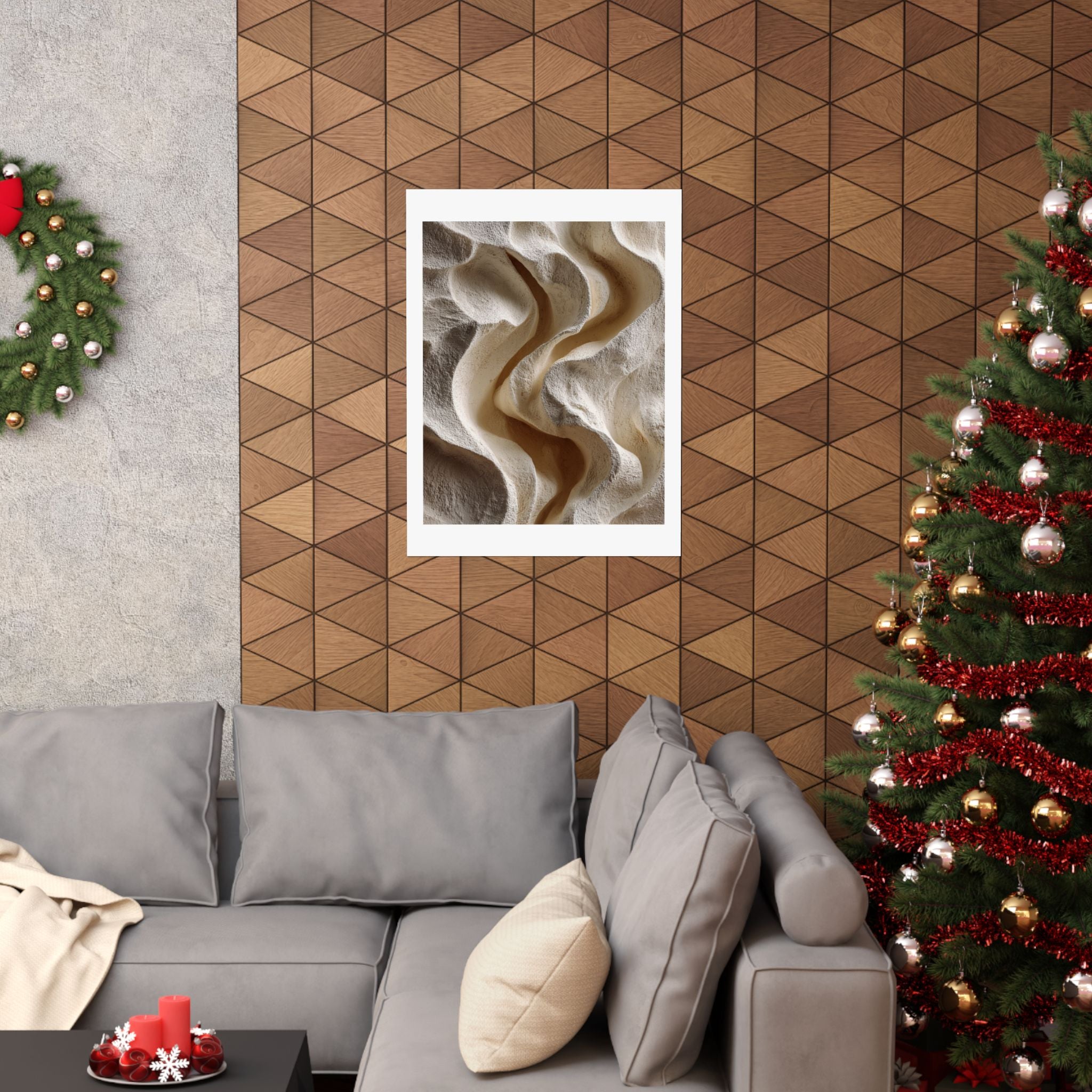 Horizon Abstract Sandstone Texture Wall Art | Neutral Wabi Sabi Poster | Beige Minimal Print