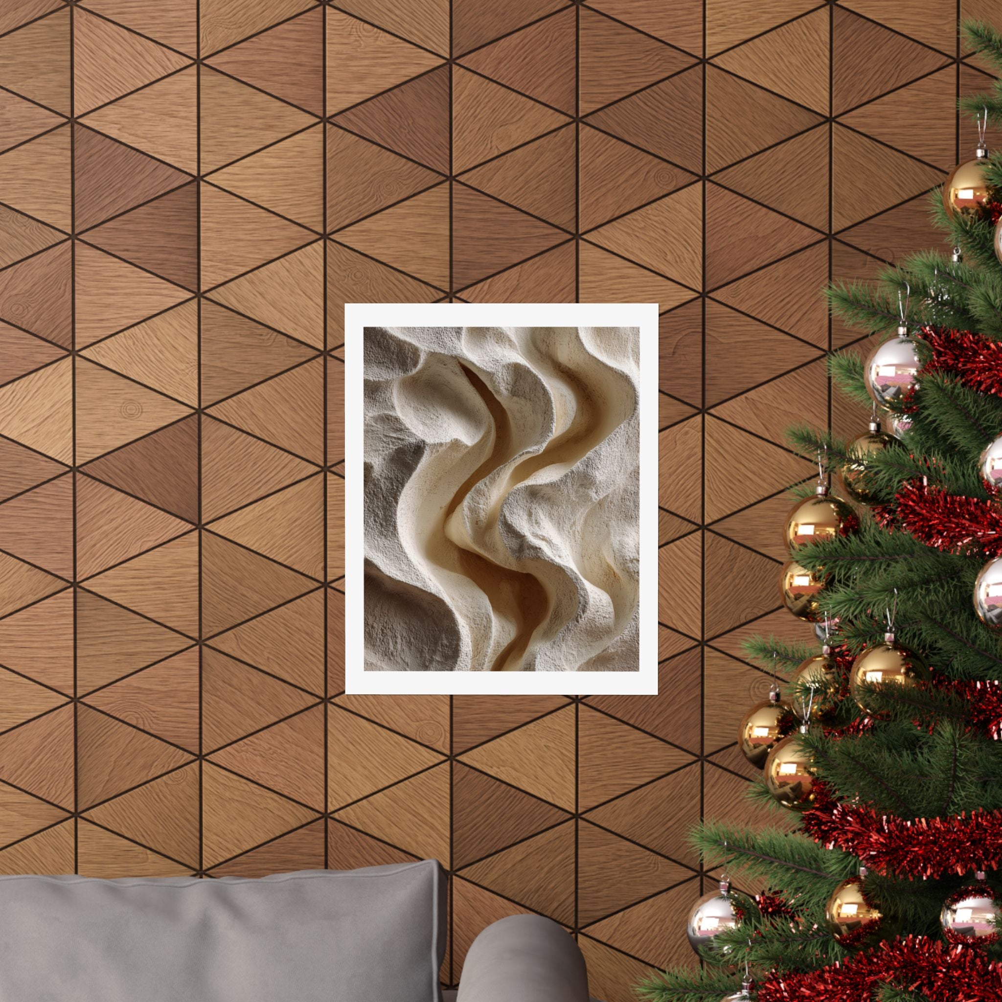 Horizon Abstract Sandstone Texture Wall Art | Neutral Wabi Sabi Poster | Beige Minimal Print