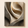 Canyon textured canvas wall art in warm neutral stone tones by EARTHFORM STUDIO.