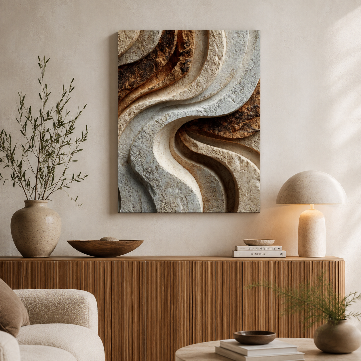 Formation Textured Canvas Wall Art