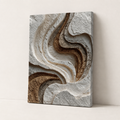 Relief Textured Canvas Wall Art in warm neutral tones with sculpted layered texture and organic abstract relief design